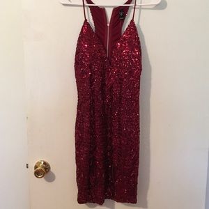 Red sequin dress. Size L